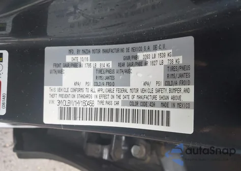 2017 Toyota Yaris Ia z USA, uszkodzony, nr VIN 3MYDLBYV1HY160458